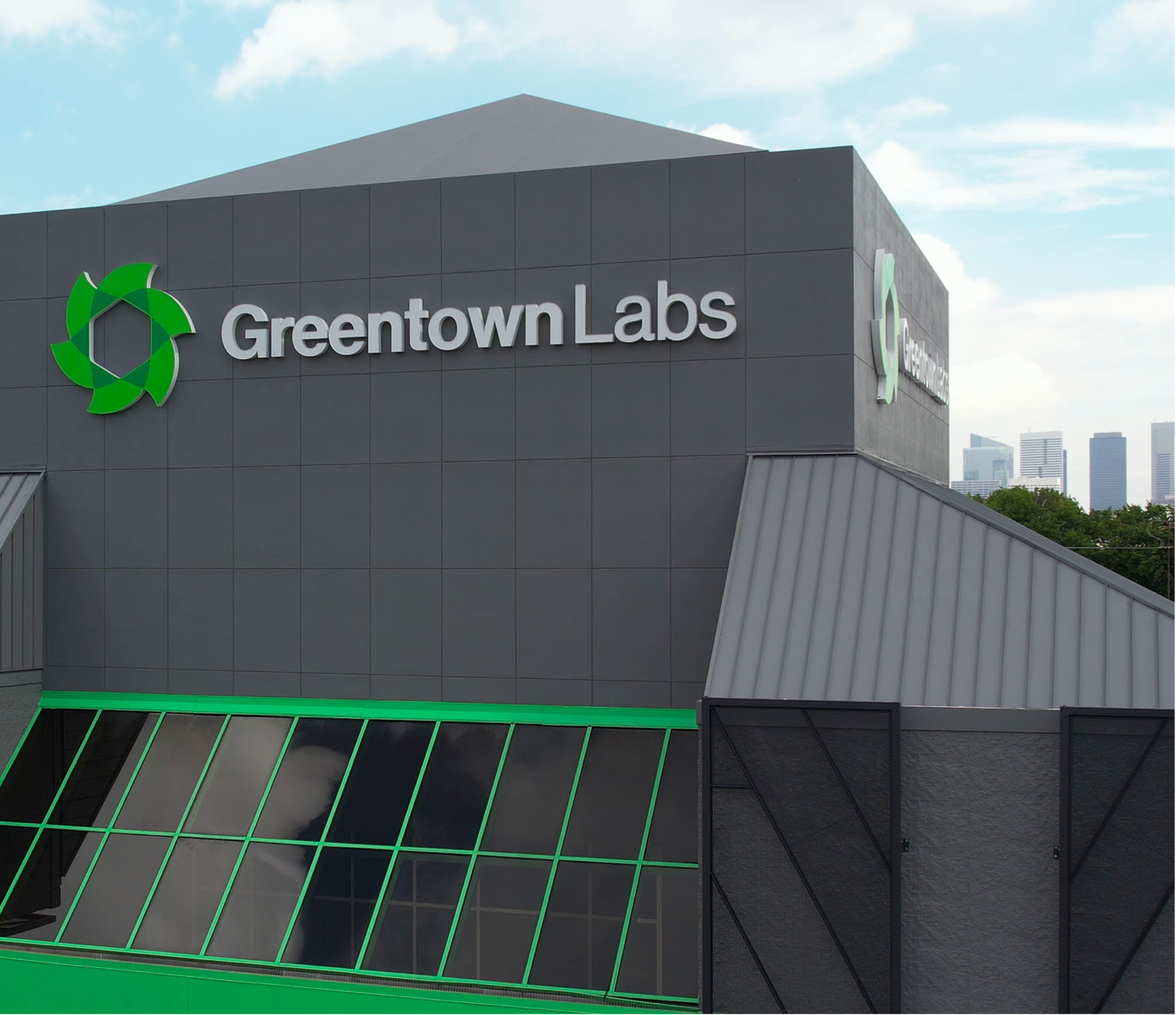 Photo of a building with the sign Greentown Labs